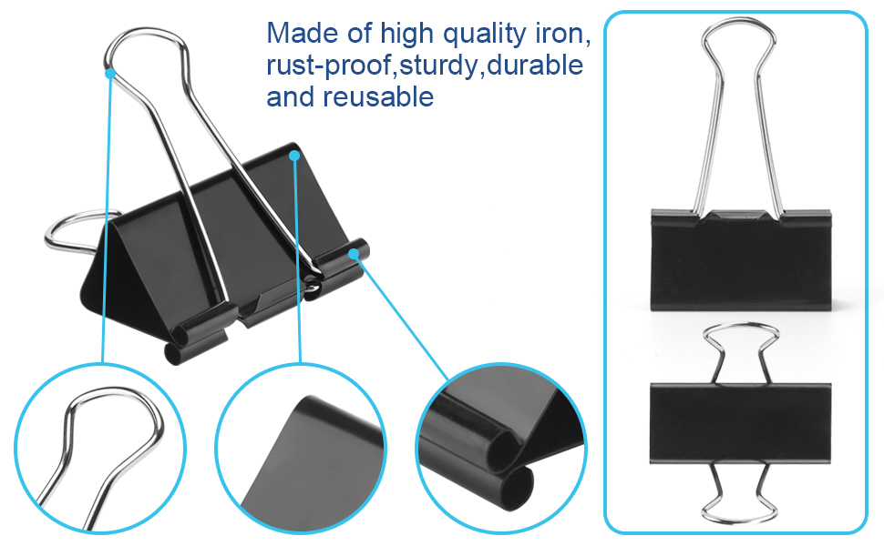 Black Large Binder Clips