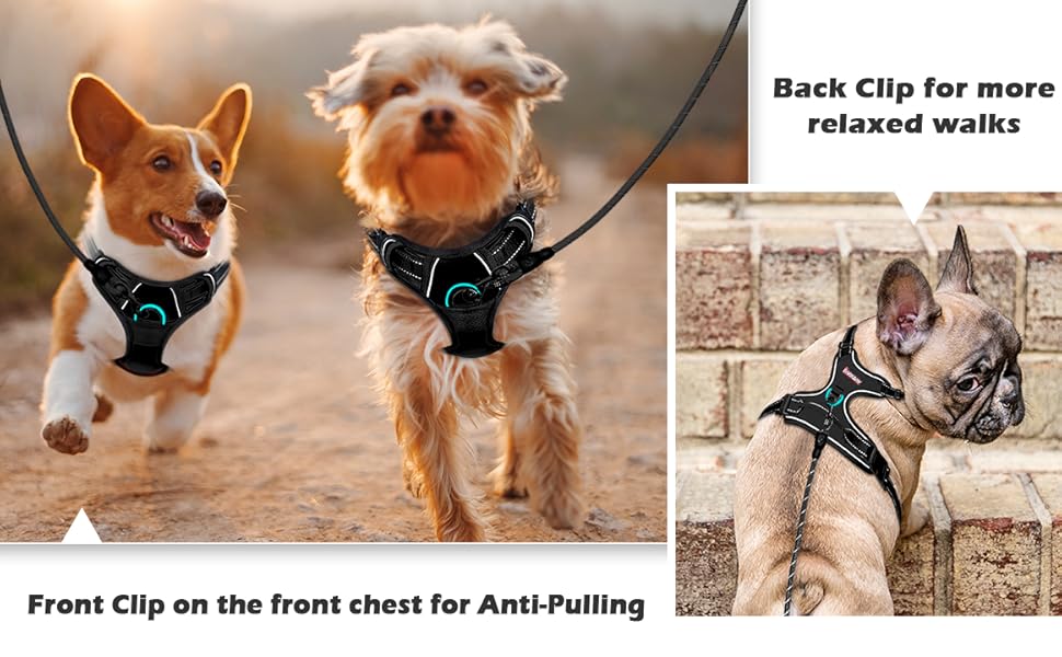 BARKBAY No Pull Dog Harness Step in Reflective Dog Harness
