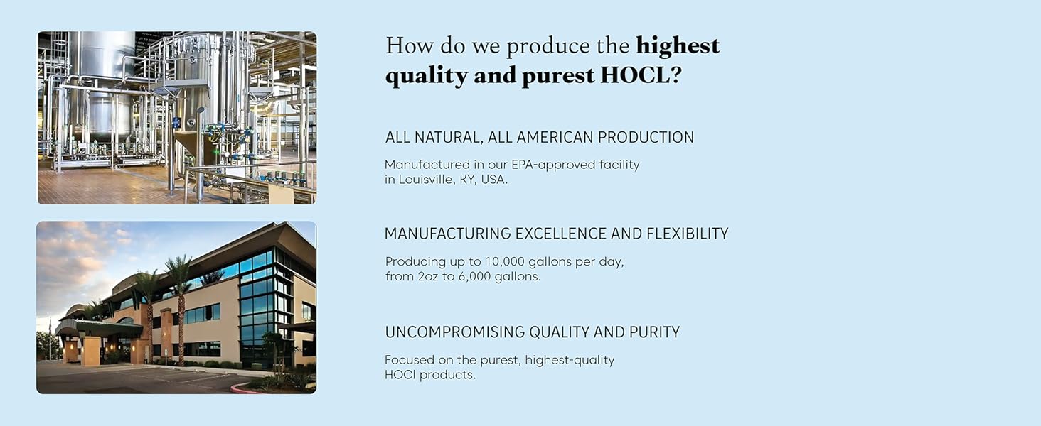 how do we produce high quality hocl and pure hocl?