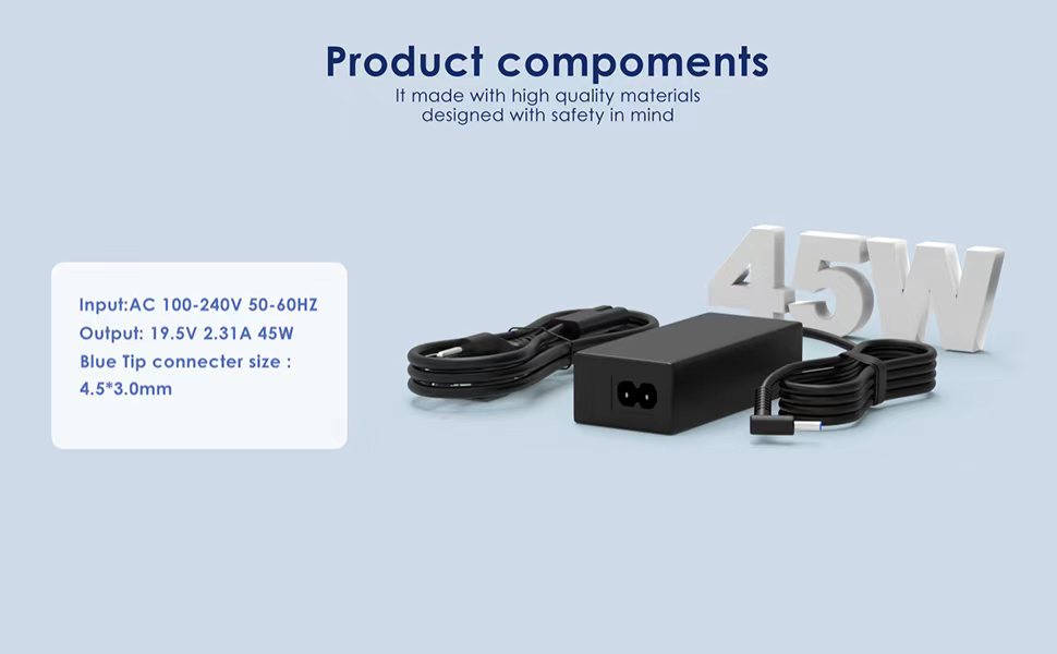 hp 45w laptop charger