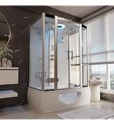 Tronitechnik Duschtempel Dusche IKARIA 135x80x220cm Komplettdusche Fertigdusche mit Wanne, Dusch...
