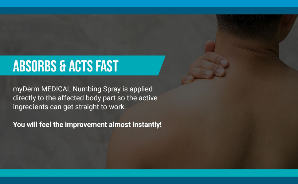 Myderm Medical Numbing Spray 2 Pack Maximum Strength 5