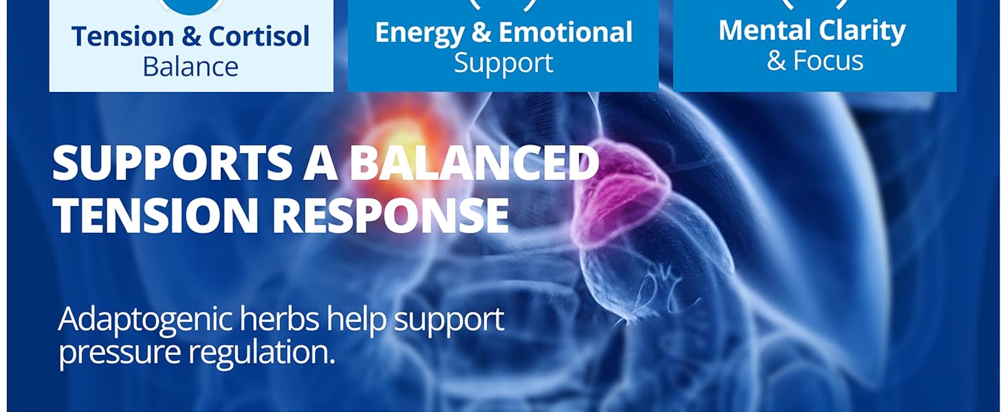 Adrenal support emotional balance stress energy pressure regulation relaxation