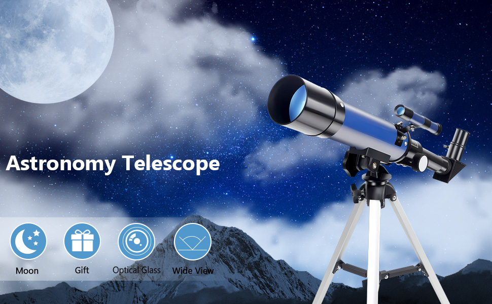 Telescope for Kids and Beginners,50mm Aperture 360mm Astronomical Refractor Telescope with 3
