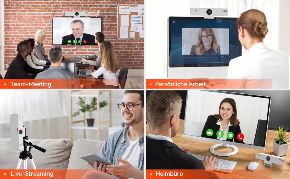 Nuroum V21AF 2K cam with Auto Focus, 4 Microphones for Noise