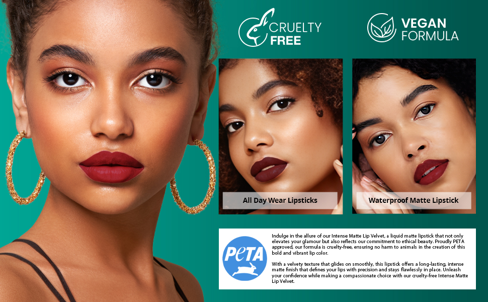 Intense matte lip velvet, liquid matte lipstick, lip stain