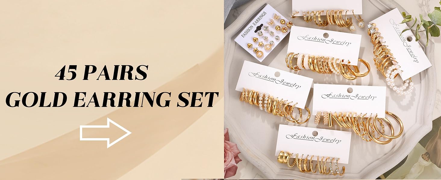 gold earrings for women