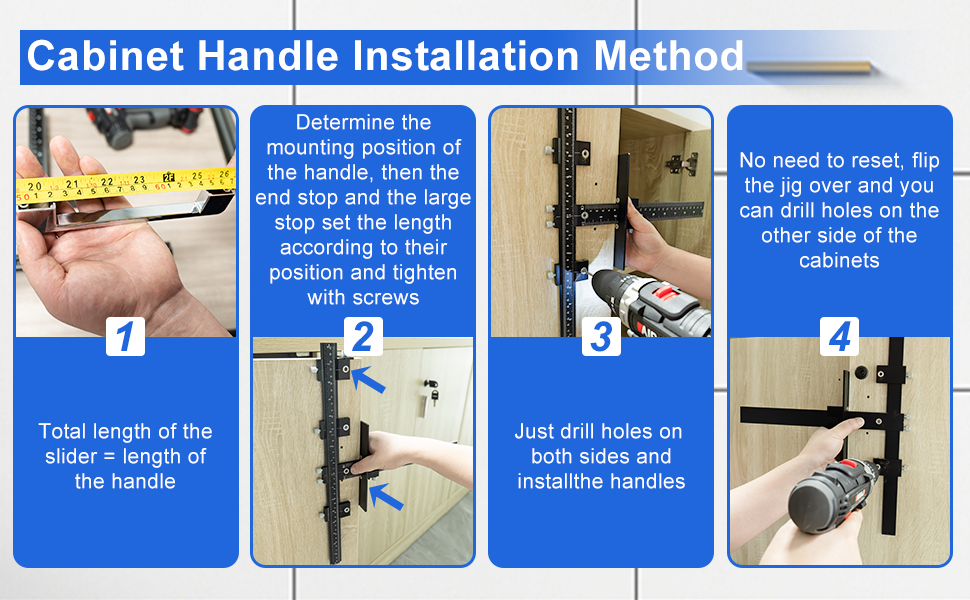 Hardware Jig Tool Adjustable, Aluminum Handle Jig for