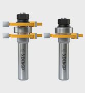 XDENGP 2 PCS Tongue and Groove Router Bit Set 1/2 Inch Shank, Shaker Style 3 Teeth T Shape Wood M...