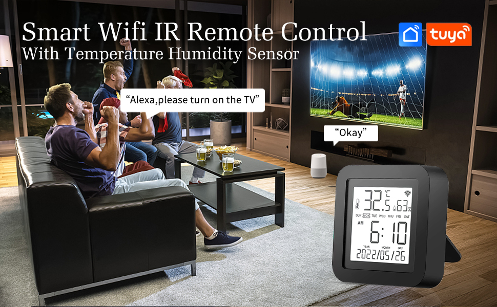 eMylo WiFi IR Remote Control with Temperature and Humidity Sensor