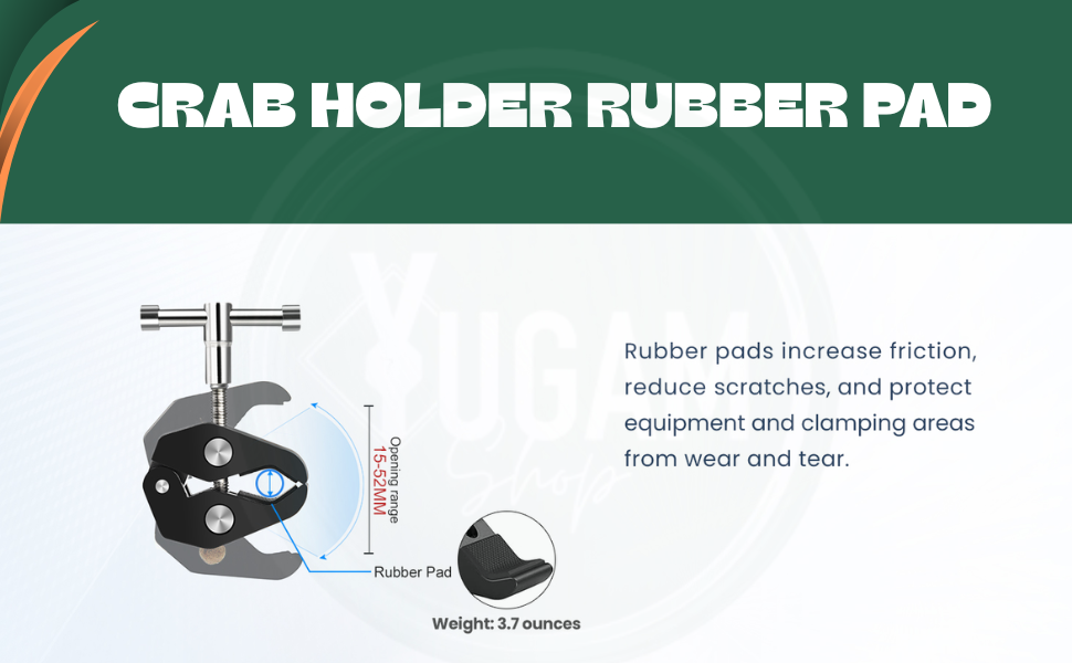 Super Clamp with Adjustable Magic Arm | 1/4&#34; &amp; 3/8&#34; Threads | Camera, Monitor,