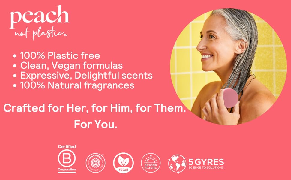 Peach not Plastic moisturizing conditioner bar vegan delightful scent natural fragrance for hair