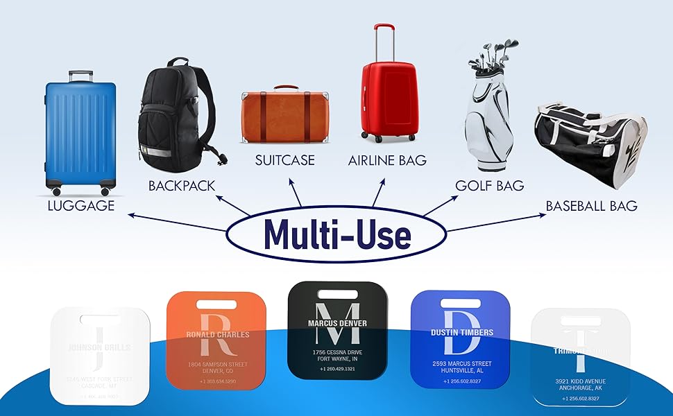 DreamyDecor Custom Luggage Tag, Personalized Travel Luggage Tags For Suitcases