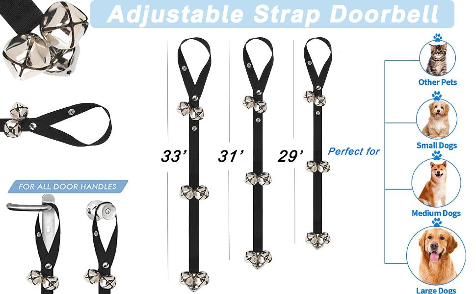 Kelivi Dog Bell for Puppy Potty Training, 4 Pack Dog Bells Toilet