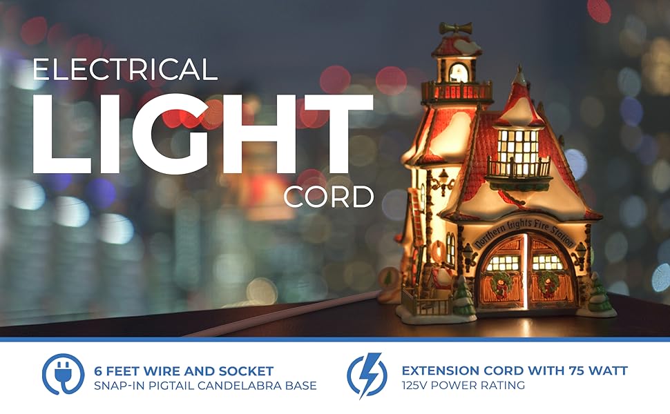 OhLectric Snapin Pigtail Socket 6 Feet Wire Cord for Candelabra Base