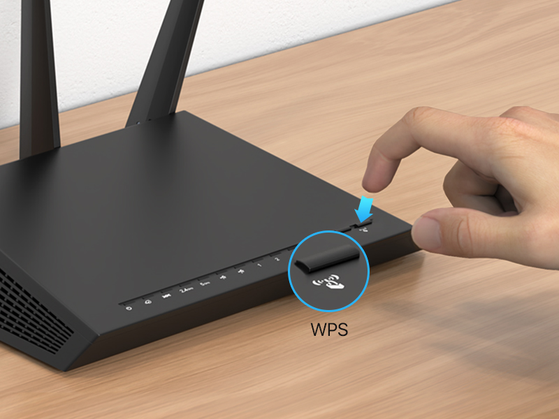 ioGiant WiFi to Ethernet Adapter Supports WPS Setup Step 1 Press WPS Button on Your WiFi Router