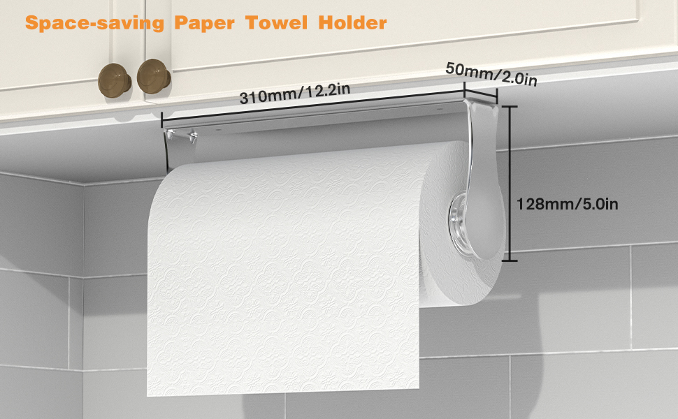 Swaitee Paper Towel Holder Under Easy Tear Black