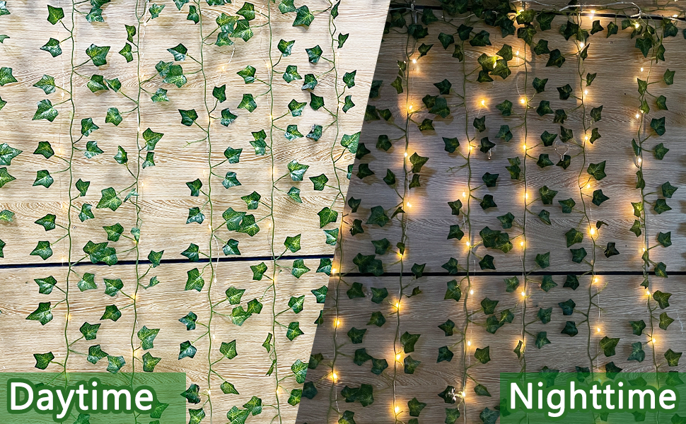 Solar Vine String Light Outdoor Waterproof Artificial Vine Hanging