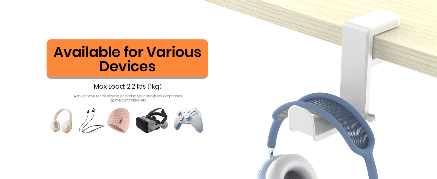 headset holder for desk,headphones stand for desk,desk headphone hanger,headphones holder for desk