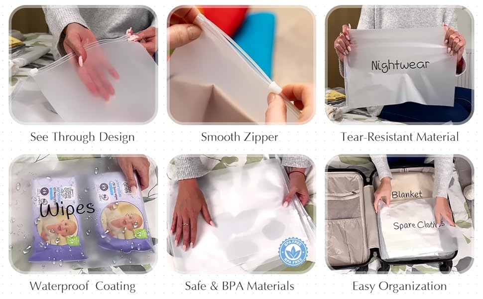 hospital bag organiser pouches