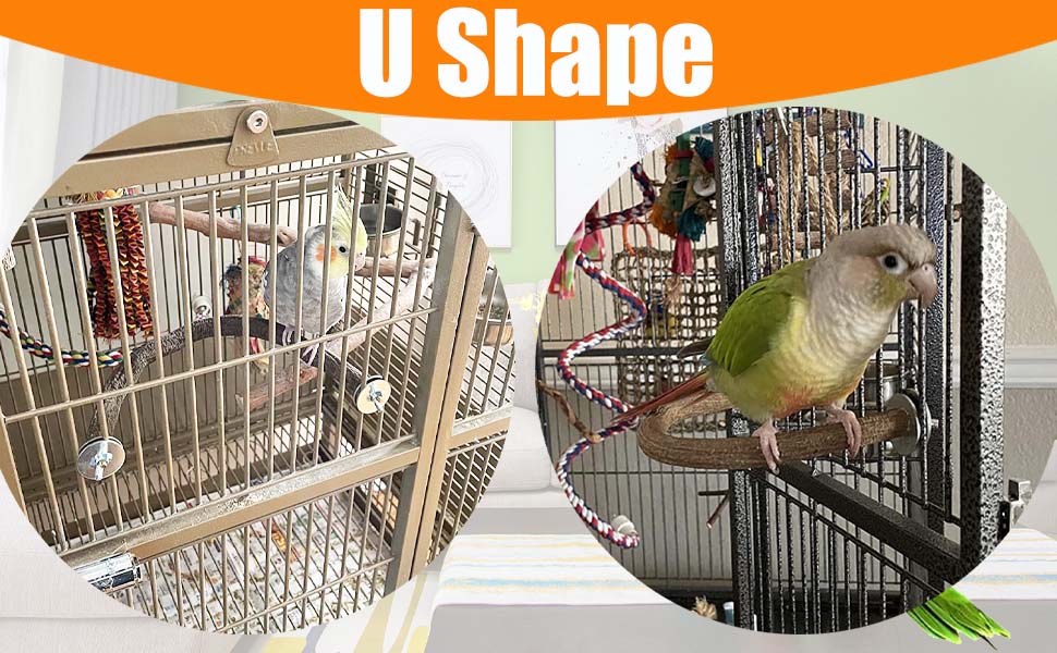 U-förmige natürliche Sitzstangen für Vögel
