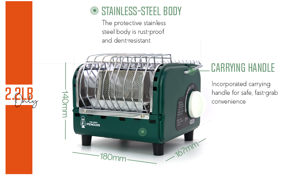 First Penguin Butane Canister Tent Heater for Camping in