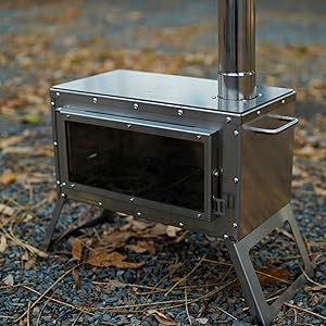 Amazon.co.jp: MOON LENCE 薪ストーブ 二次燃焼 耐熱ガラス窓
