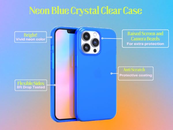 GRAGG スマホケース Clear Blue IPhone14Pro Amazon.com: FELONY CASE - iPhone 14 Pro Neon Blue Clear