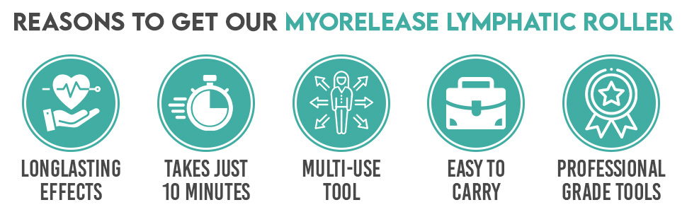 myorelease lymphatic roller multi-use tool easy to carry professional grade tools