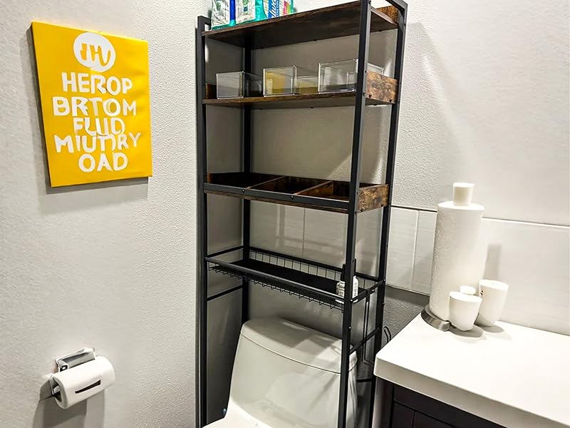bathroom storage organizer toilet