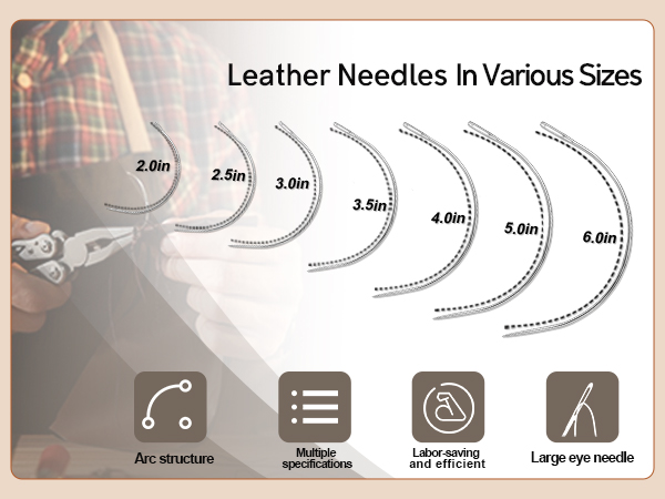Amazon.com: 50 PCS Curved Needles, Sewing Needles, Leather
