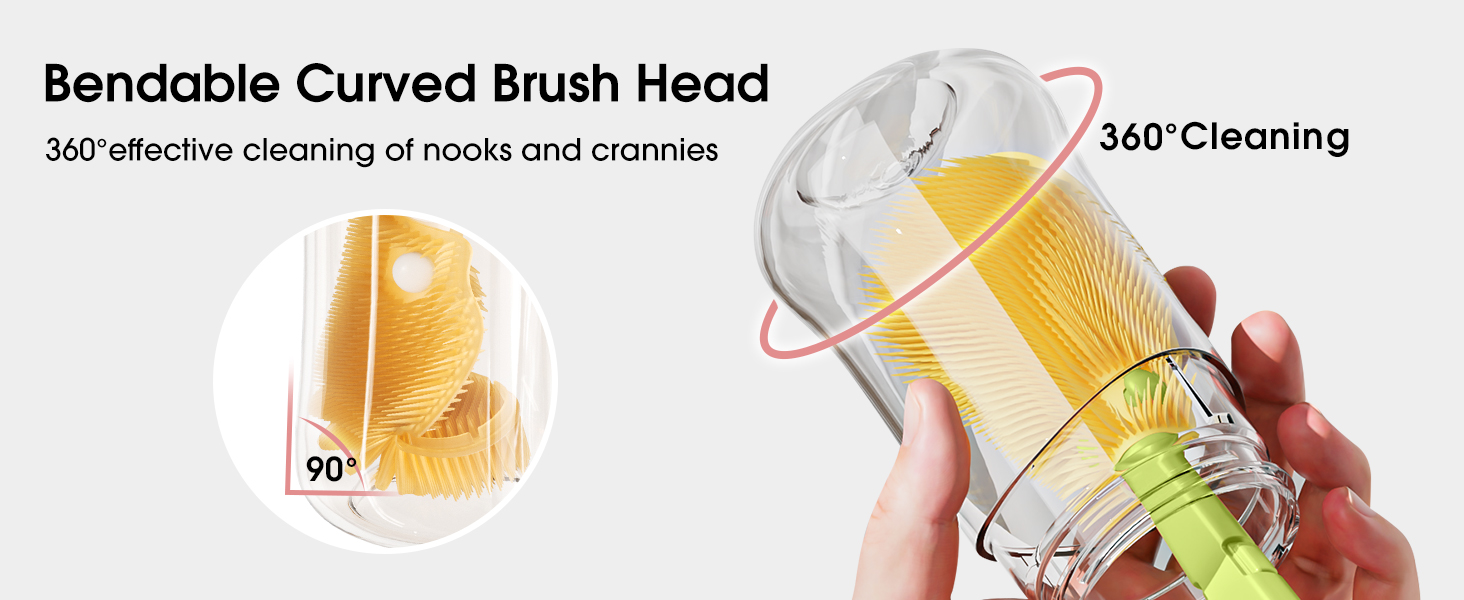 baby bottle cleaner brush set