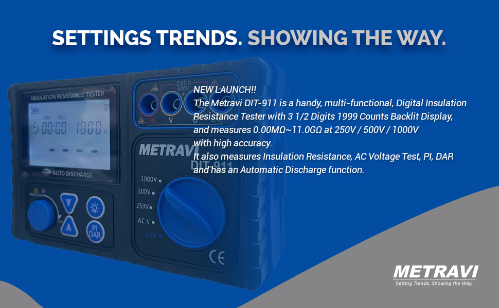 Metravi DIT911 Digital Insulation Resistance Tester Amazon.in