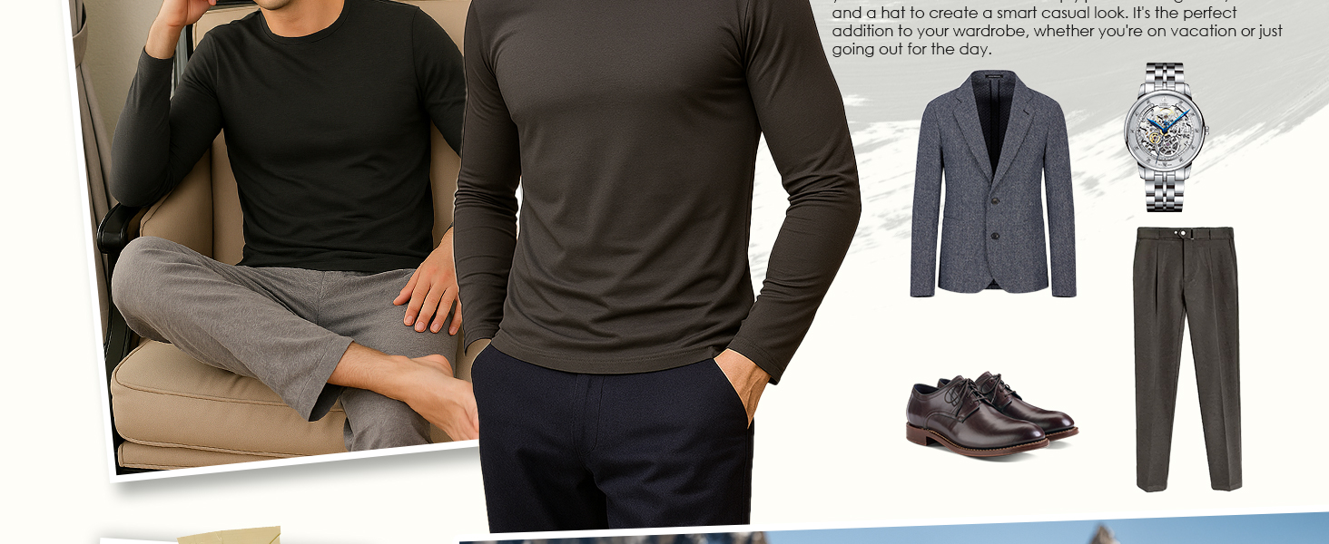 Men's thermal compression underwear