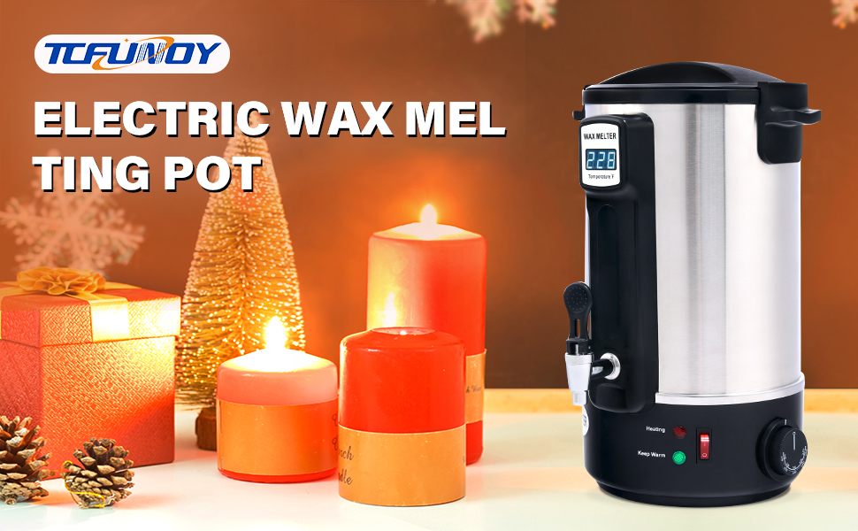 TCFUNDY Wax Melter for Candle Making, 8 Qts Electric Wax Melting Pot
