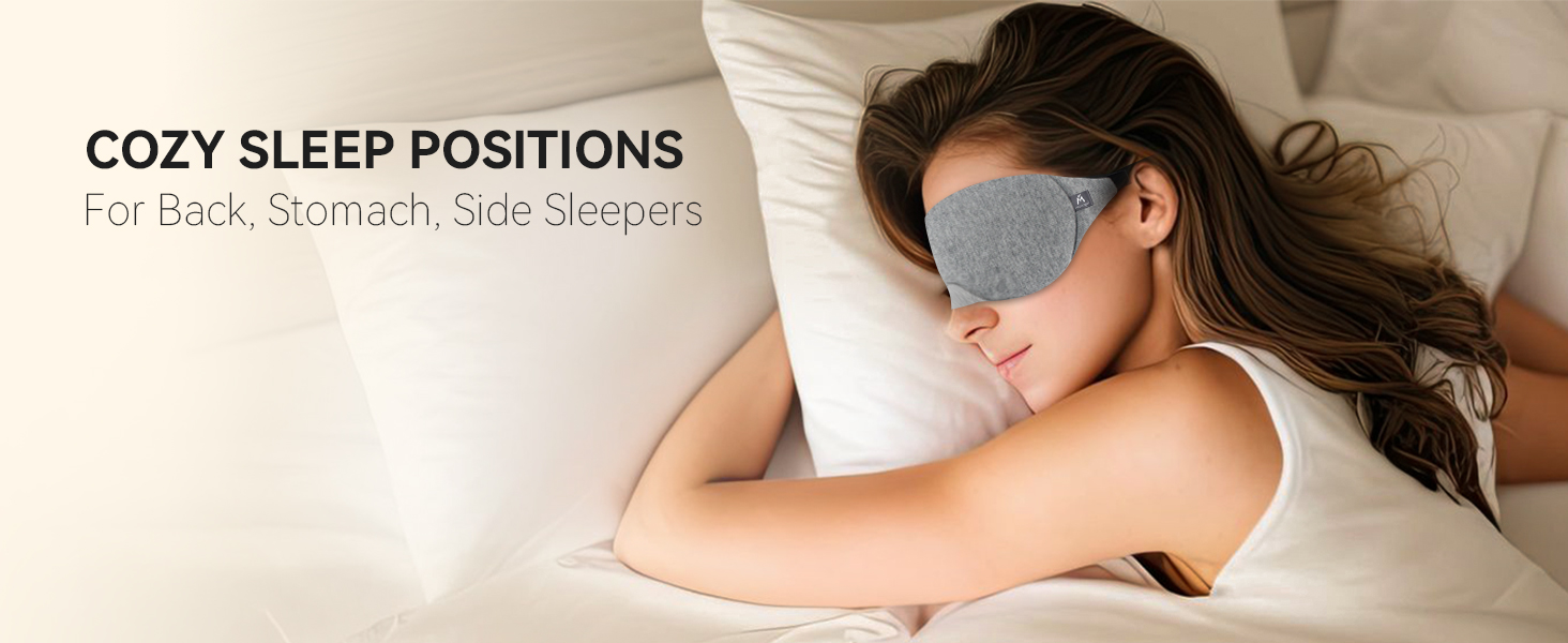 Mavogel Cotton Sleep Mask Updated Design Light Blocking