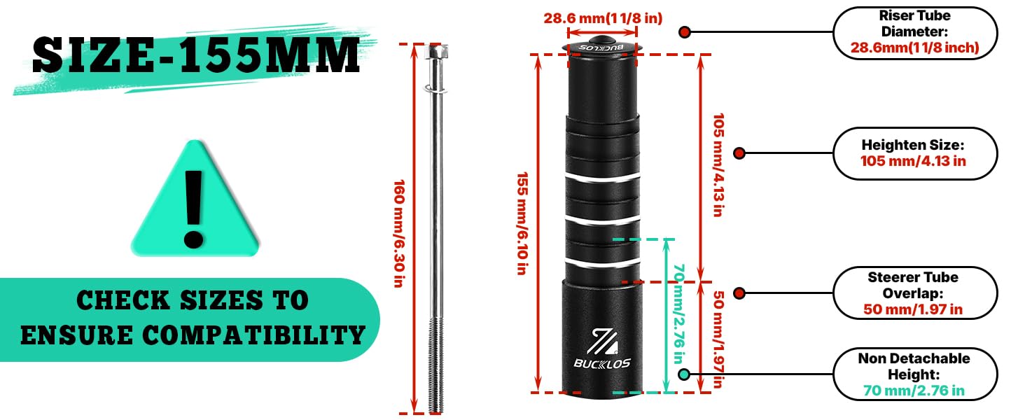 Stem Riser Extender-155mm
