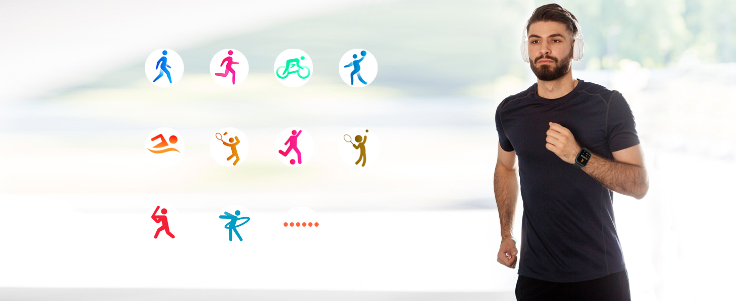 fitness track watch for men women riding a bike with watch