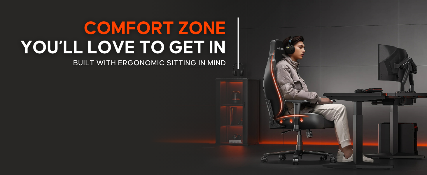 heavy duty gaming chair lumbar support rocker rocking adult memory foam pillow desk race seat