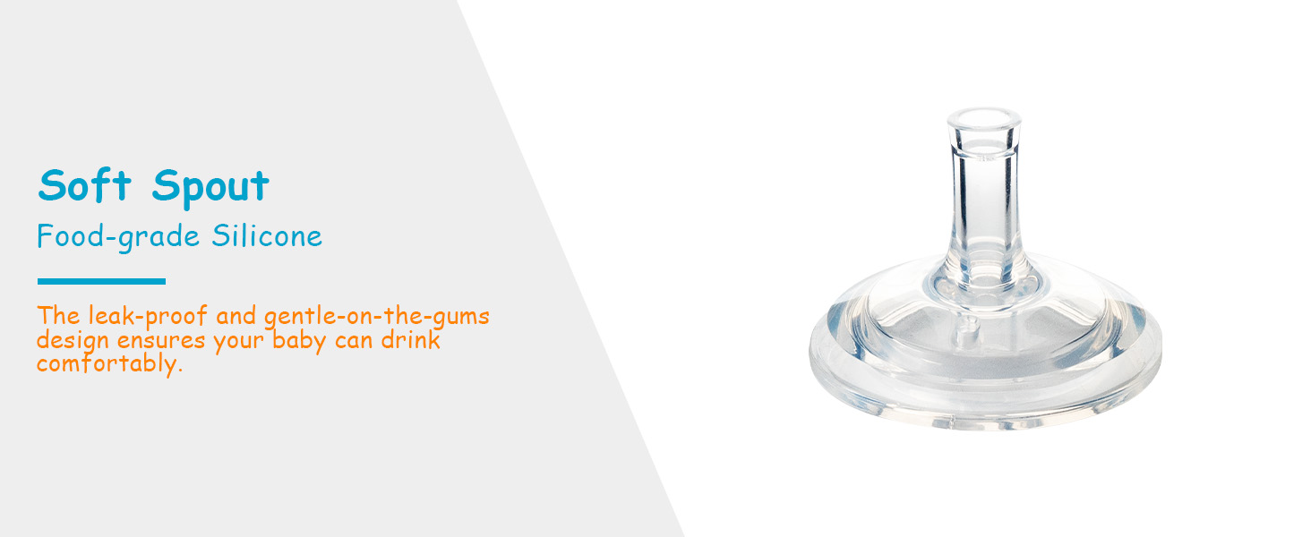Sippy Straw Cup Conversion Kit for Dr Browns Wide-Neck Baby Bottles