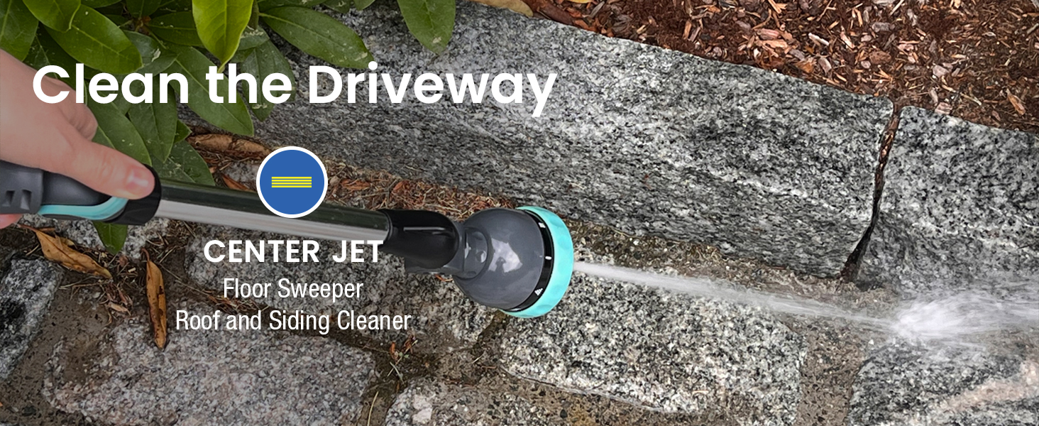 New England Garden Toools 600001 18 Inch Center Jet Clean The Driveway Floor Sweeper Roof