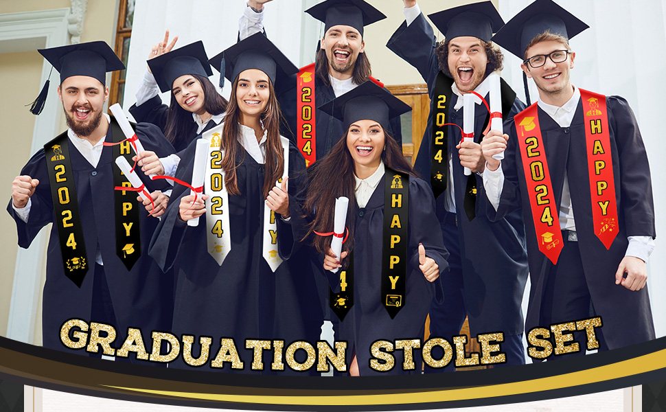 Amazon.com: Thiccywoov Graduation Stole 60'' 2025 Grad Shawl