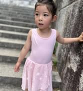 pink girl leotard skir
