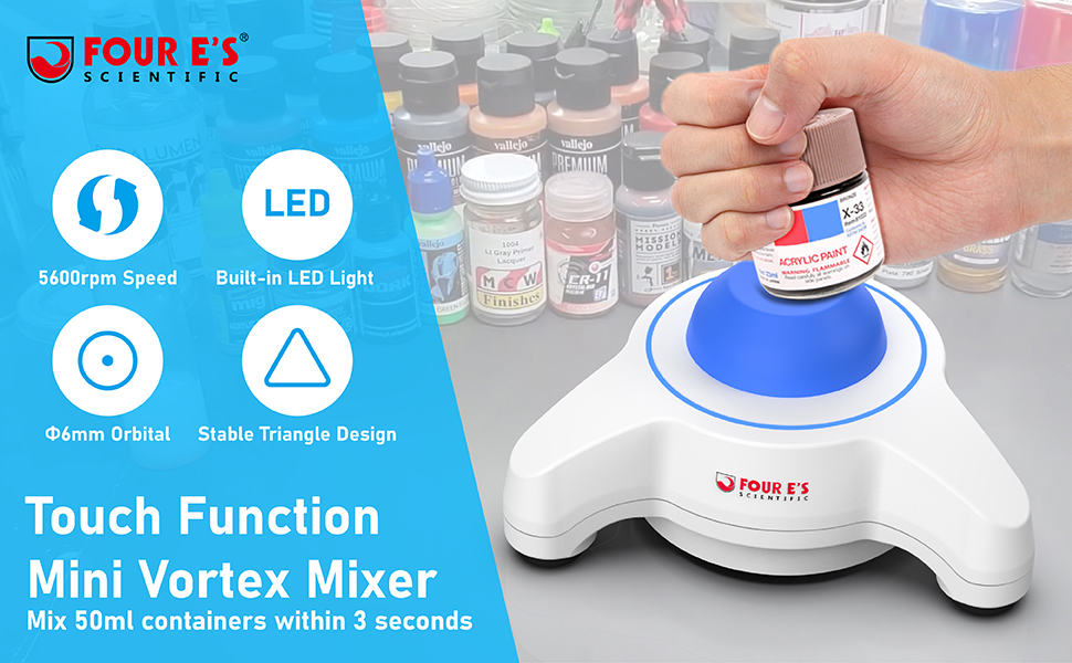 FOUR E'S SCIENTIFIC 5600rpm Mini Vortex Paint Mixer Vortex Mixer