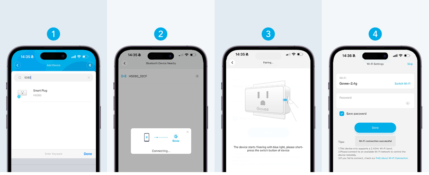 Mobile phone connection guide