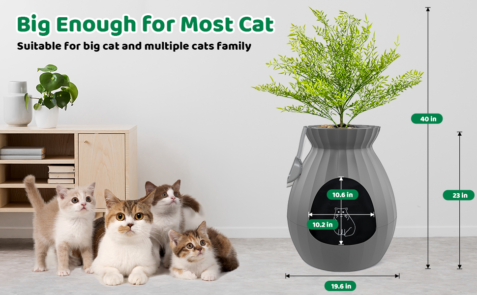 Hidden Litter Box, NCDCNI Extra Large Cat Plant Litter Box