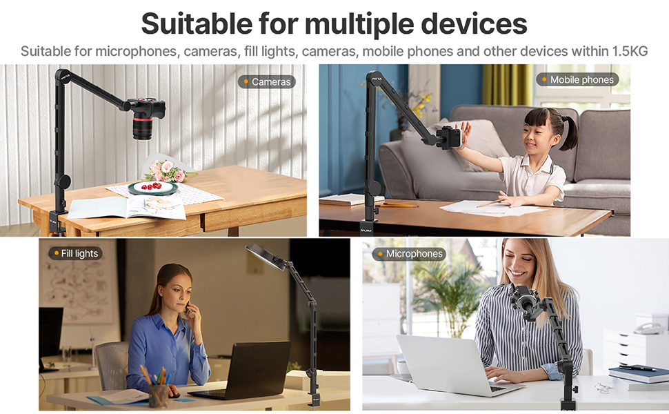 VIJIM LS25 Camera Desk Mount, Flexible Overhead cam