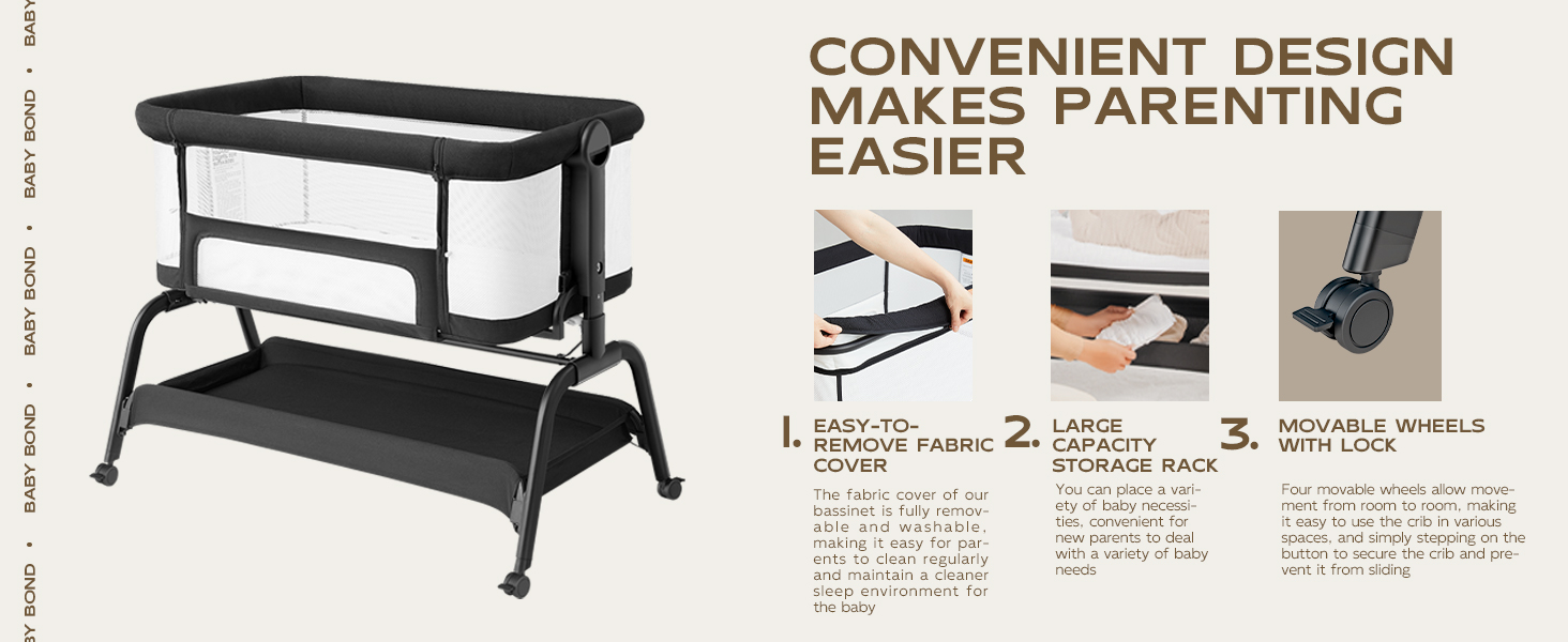 BabyBond Baby Bassinet