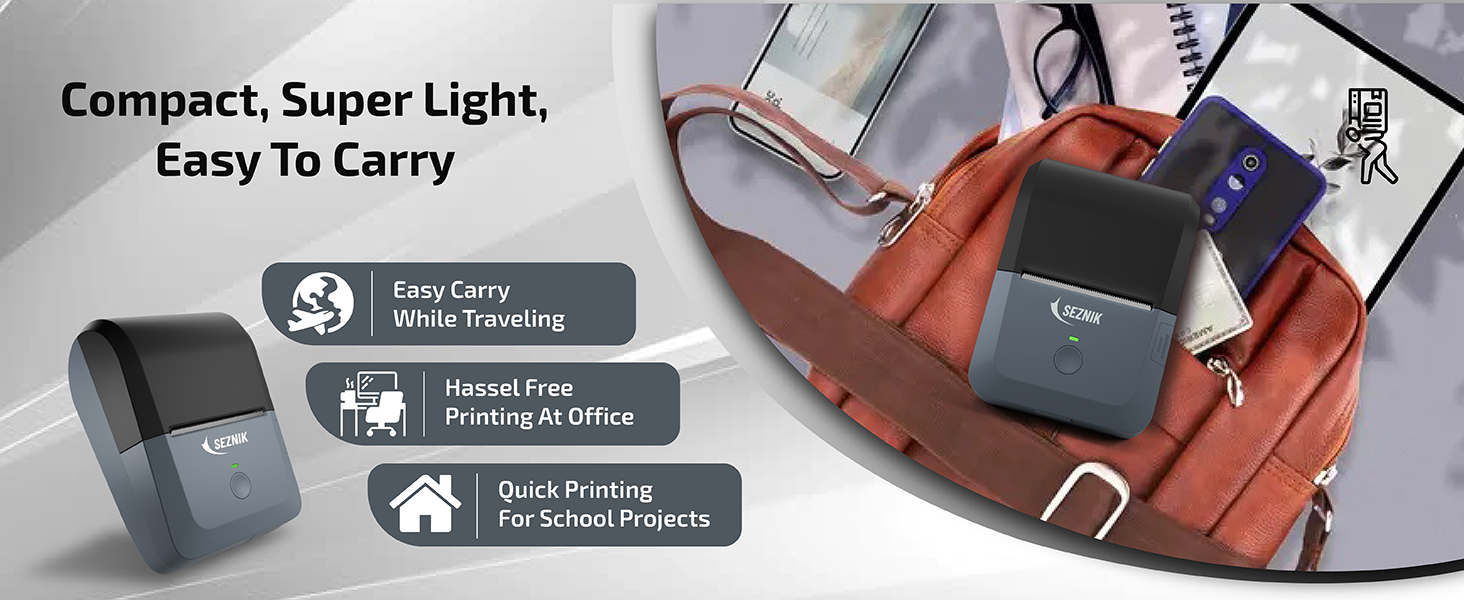 Mini 2-inch printer – compact, lightweight, and easy to carry for daily label printing