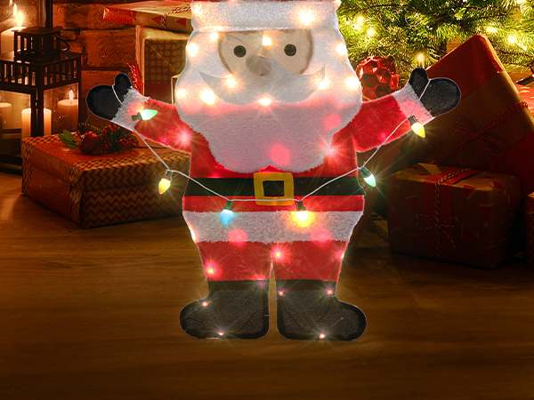 Santa Claus ランプ Xmas ライト christmas 置物 レア クリスマスイルミネーション ライト 訳あり商品 雪だるま サンタ